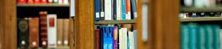 Bookshelf in the divinity library