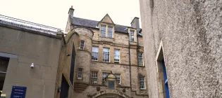 Main entrance of the Forrest Hill Building.
