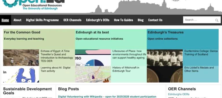 Open.Ed landing page