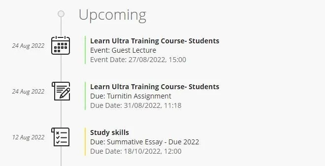 activity stream upcoming