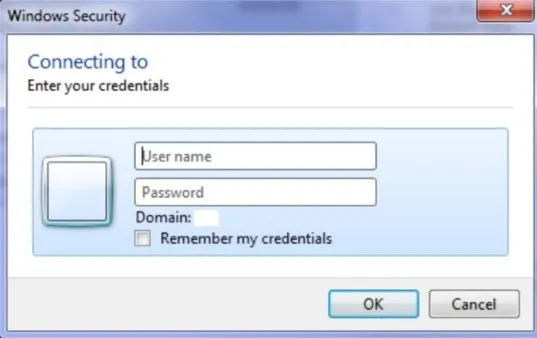 Microsoft Basic Authentication dialog box