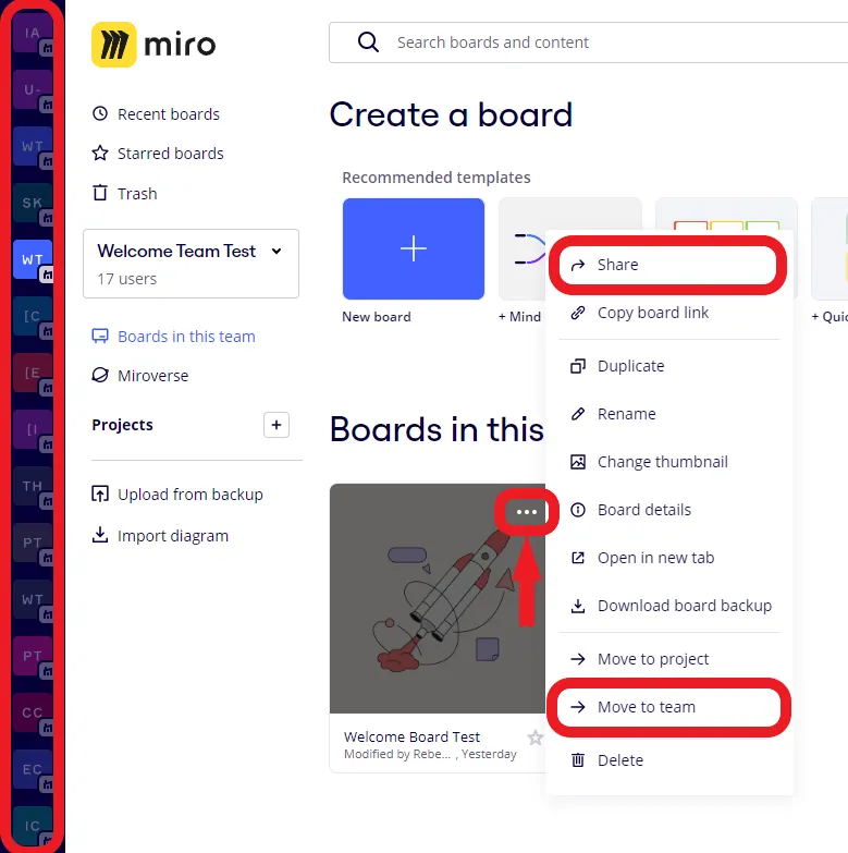 Miro Board Sharing