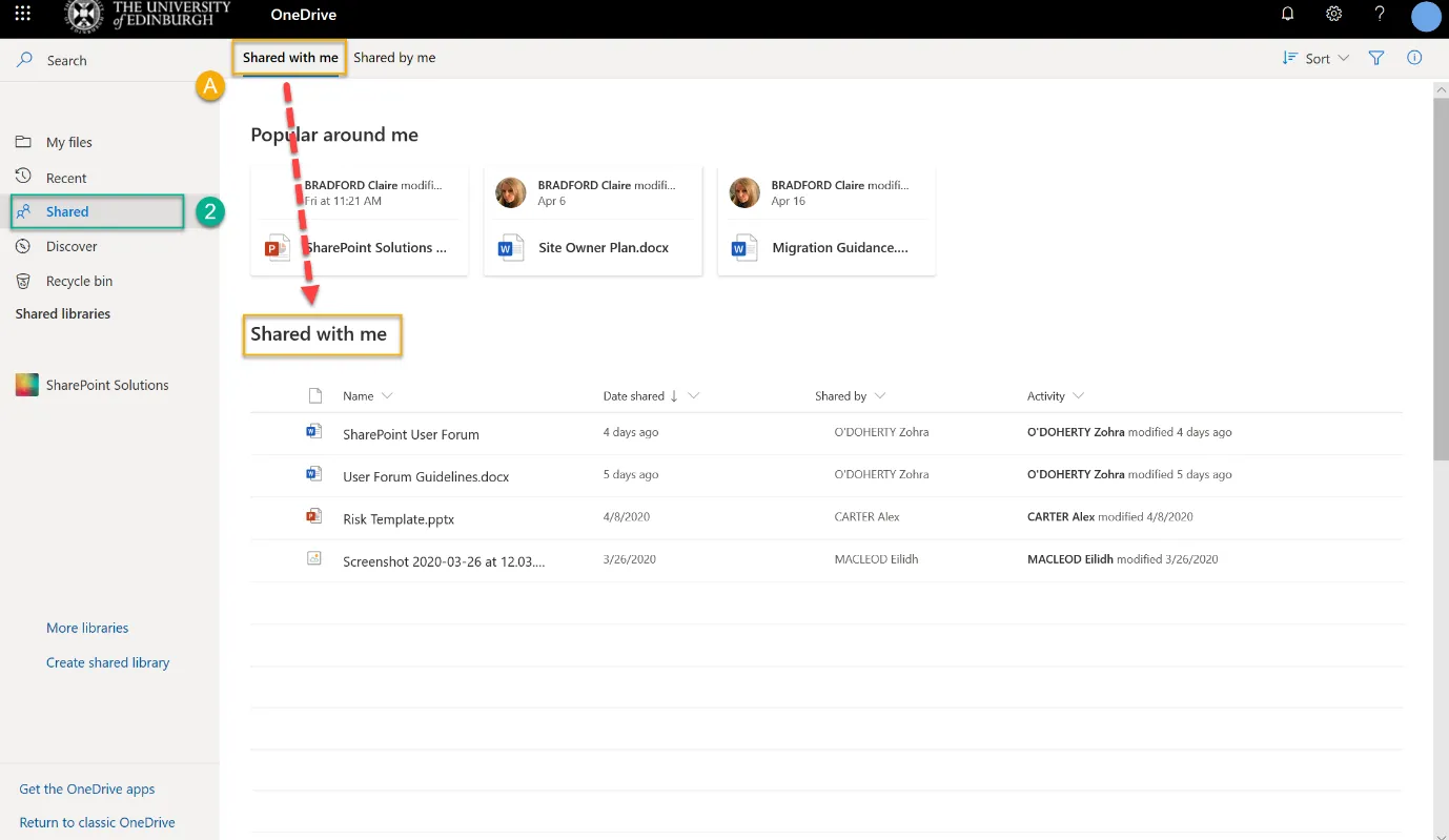 OneDrive for Business Sreenshot