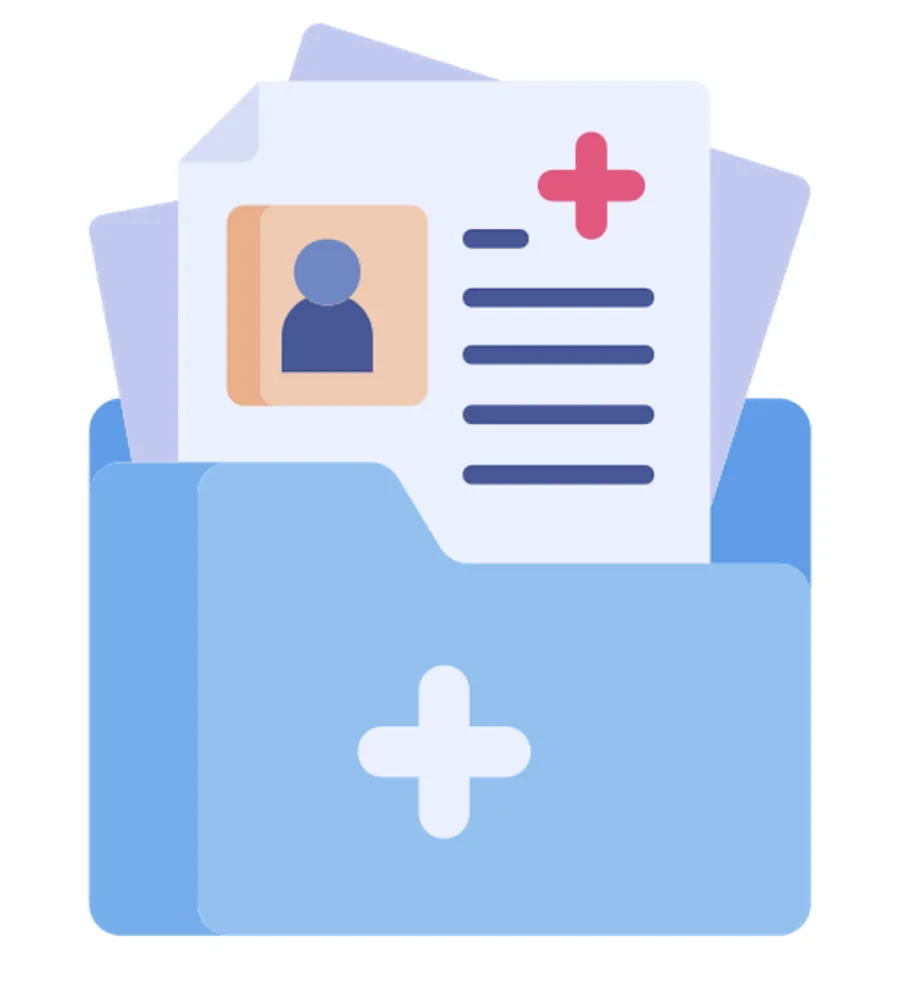 A graphic showing documents out of an envelope