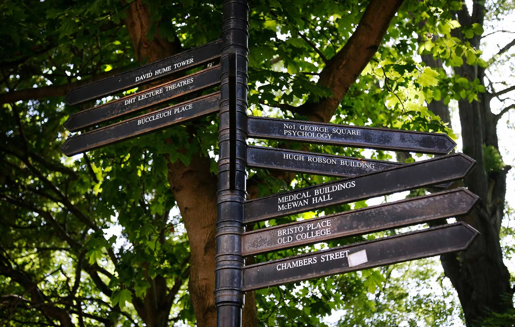 A signpost in George Square
