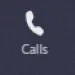 Image of the calls icon on the Teams navigation bar, showing a telephone