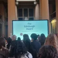Edinburgh Award students in the Playfair Library for the celebration event