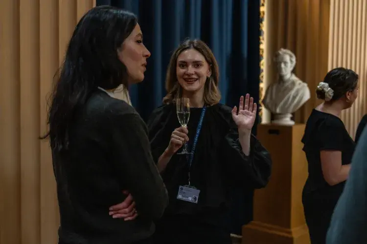 two people talking 