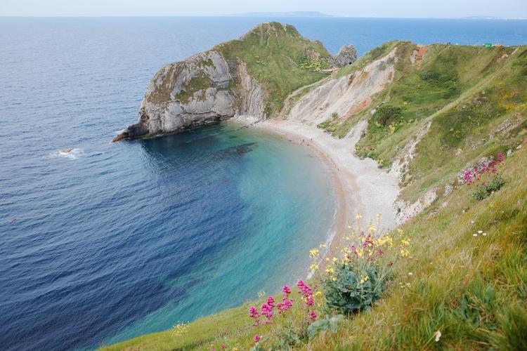 Jurassic Coast on a sunny day.