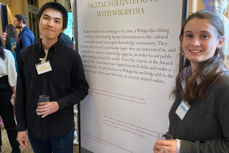 Edinburgh Award students in the Playfair Library for the celebration event