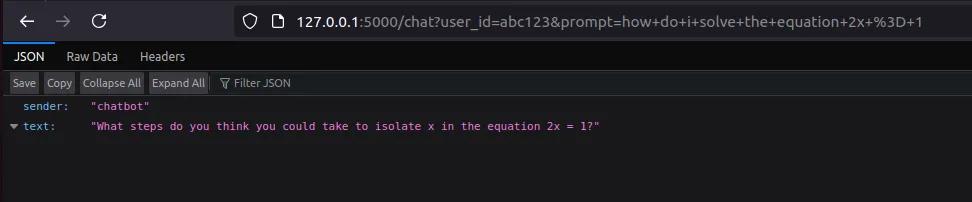 flask query and response example