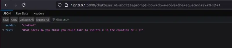 flask query and response example
