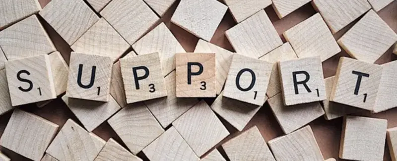 Writing with wooden blocks around it