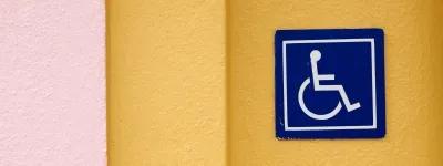 Wheelchair sign on wall