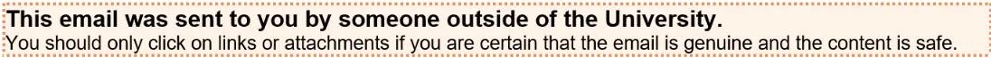 External Email Warning Banner