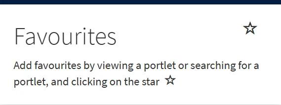 Favourites portlet 