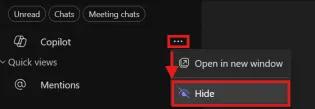 Hide Copilot in Teams