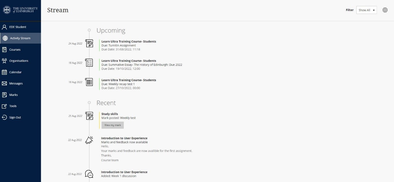 activity stream