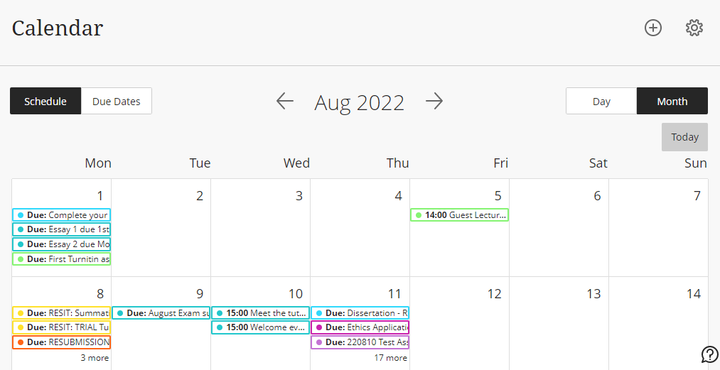 calendar month