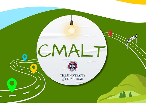 CMALT Journey logo with roadmap and finish line.