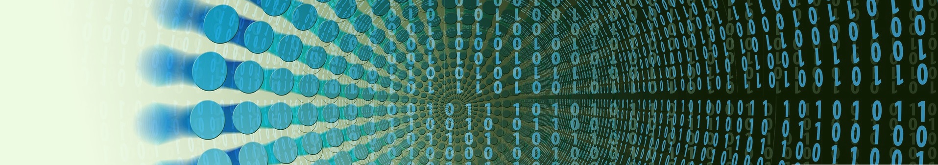 Image of binary text, 0s and 1s. 