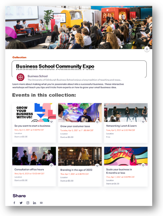 Eventbrite Collection example