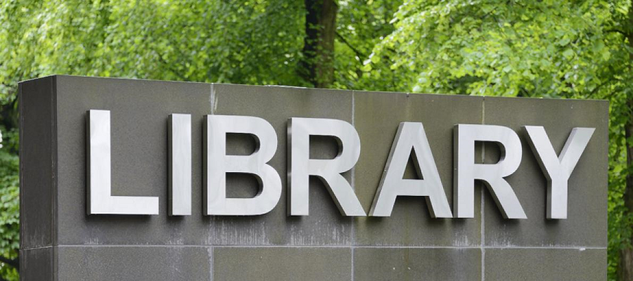 Main Library sign