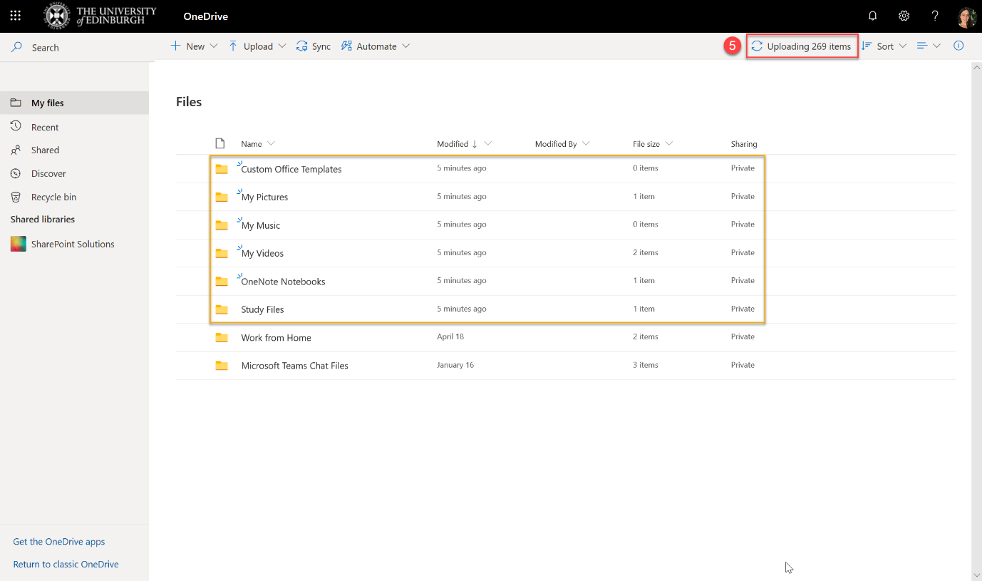 OneDrive for Business Sreenshot