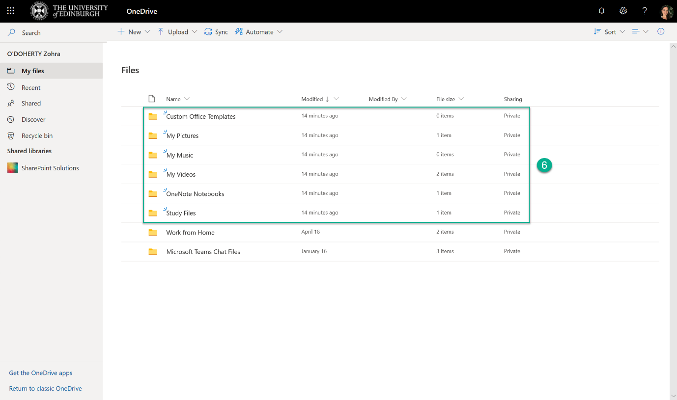 OneDrive for Business Sreenshot