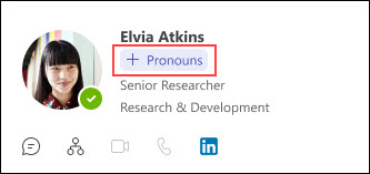 Add Pronoun on Card