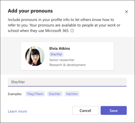 Add Pronoun on Card2