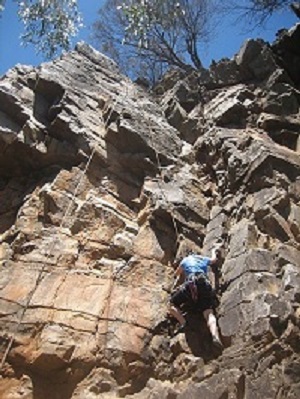 image of someone rock climbing