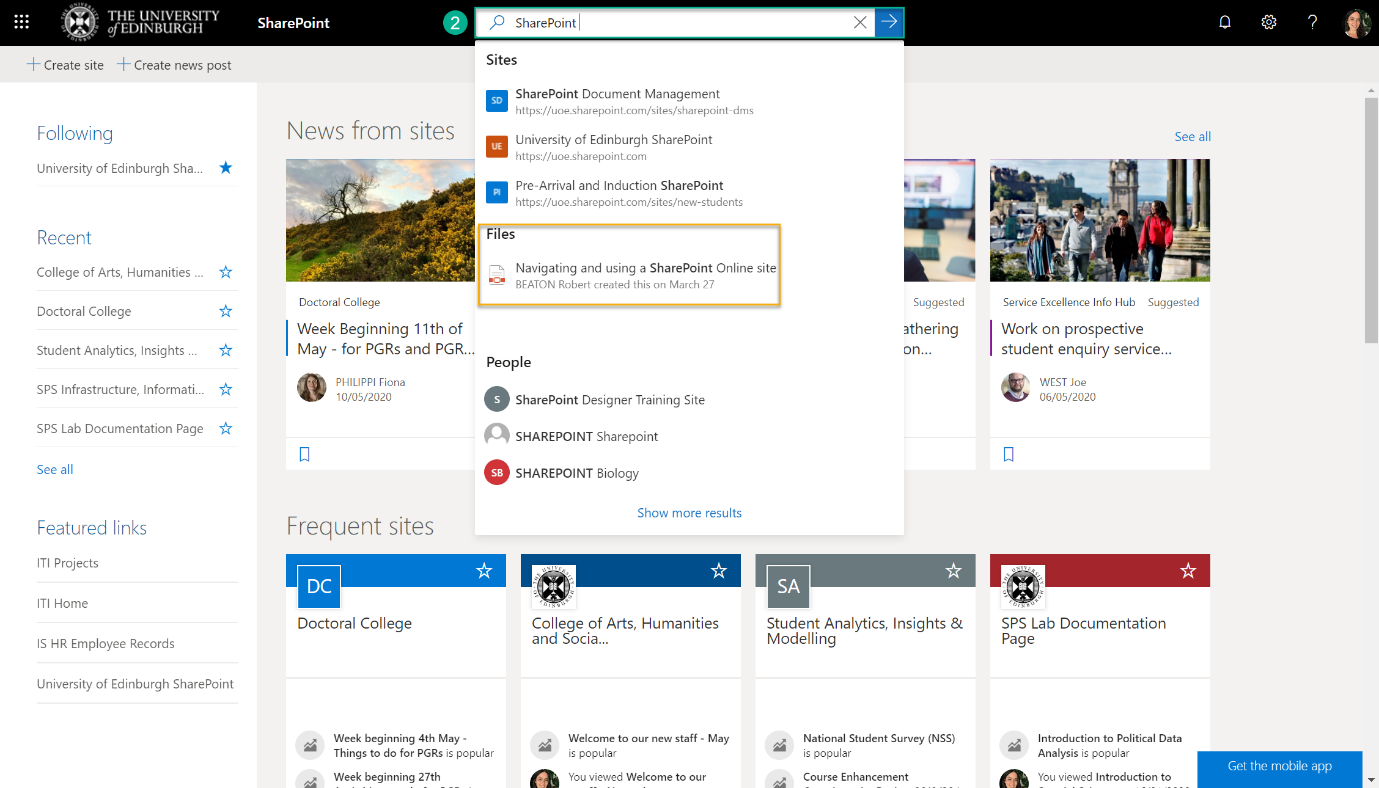 SharePoint Online Screenshot