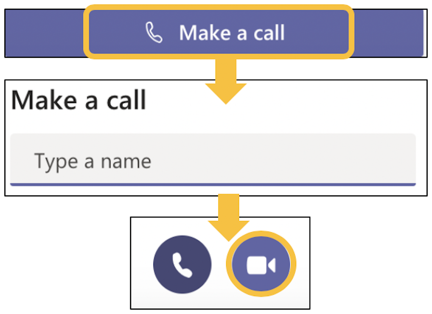 Image showing how to make a video call from calls icon