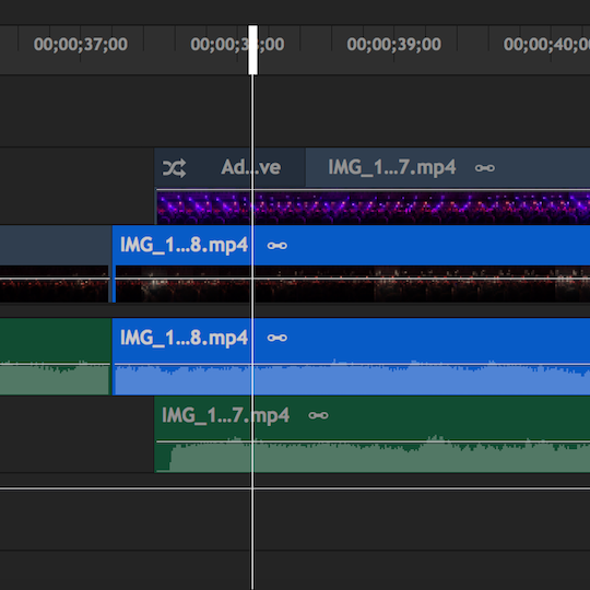 A screenshot showing editing video in HitFilm